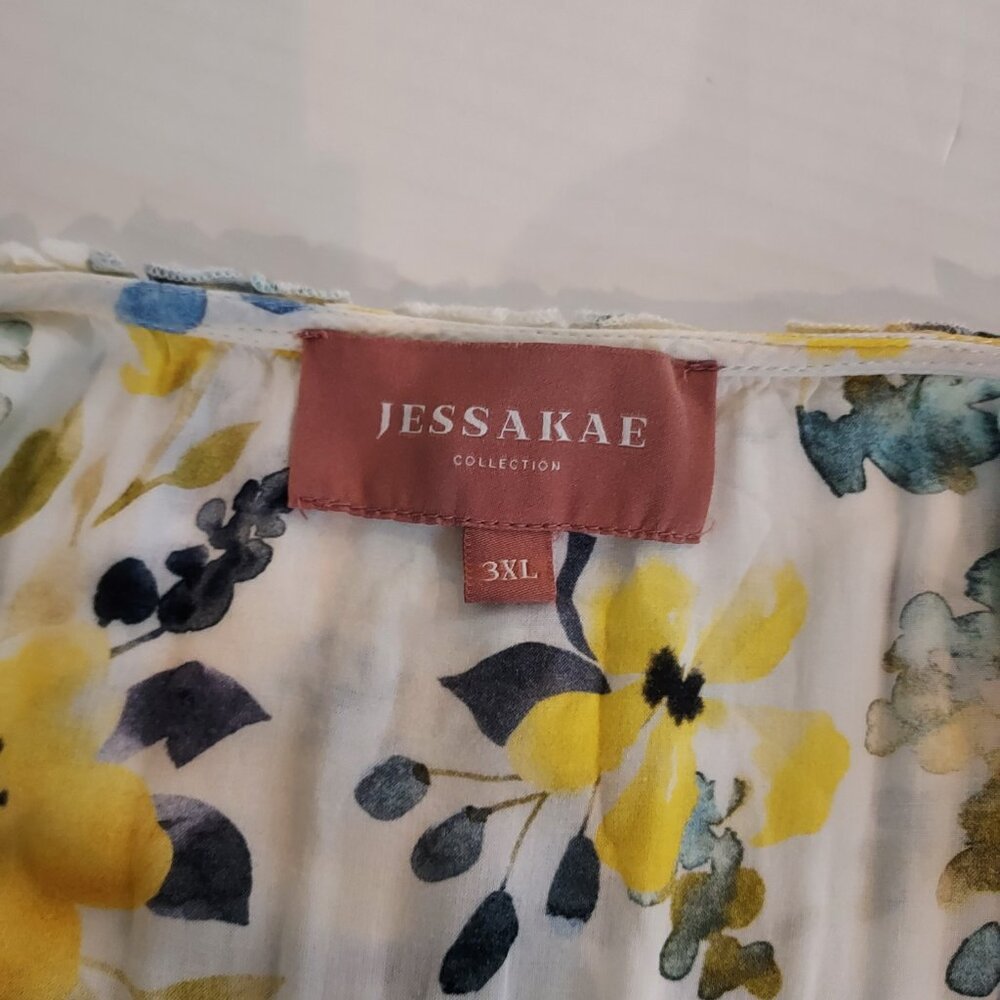 Jessakae Collection Queen’s  Croquet Yellow Floral Maxi Dress Size 3XL. NWOT - Picture 15 of 16